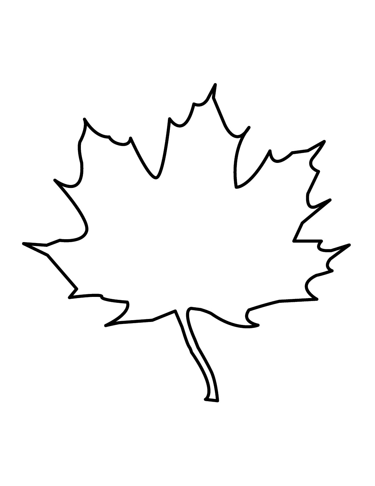 Tree Outline With Leaves Clipart.