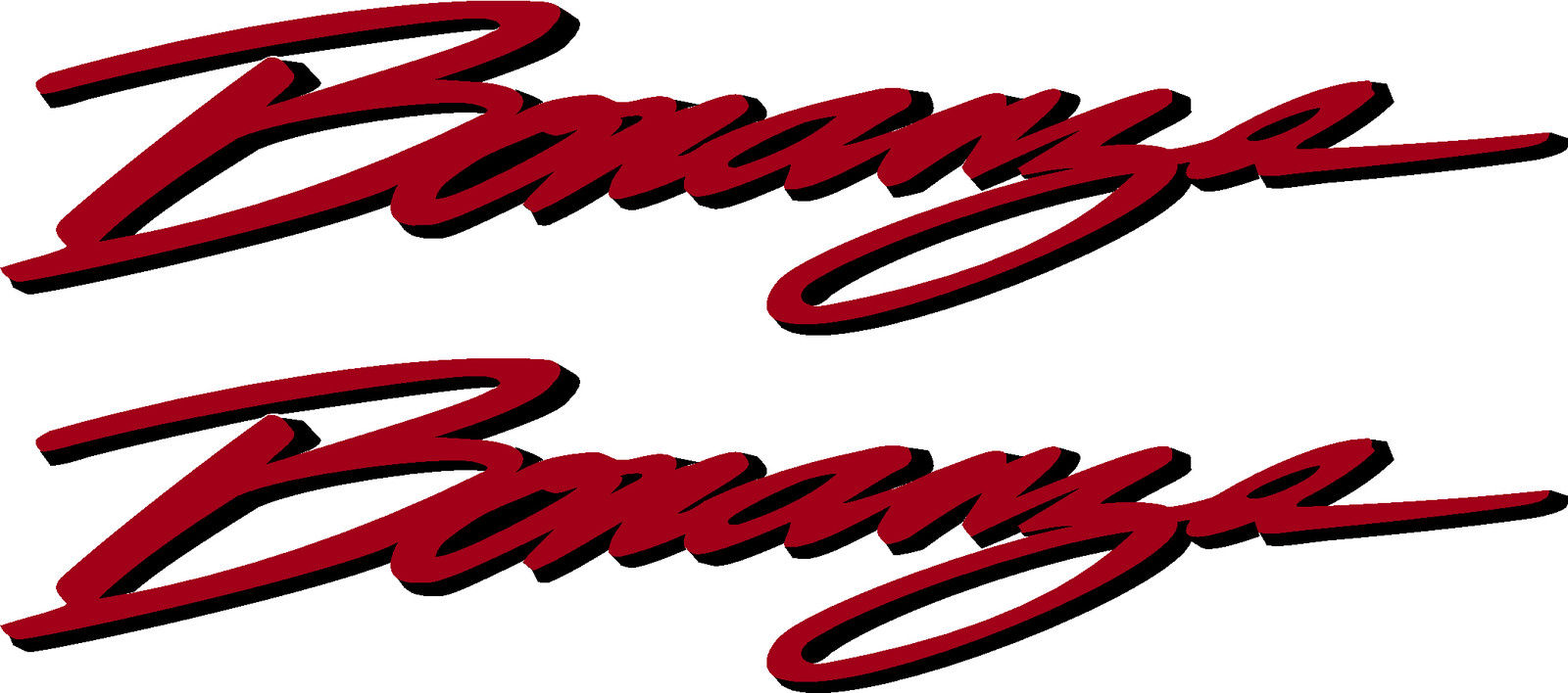 Beechcraft Bonanza Script Pair (2) Logo Decal.