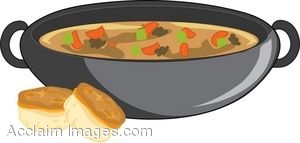Clip Art of a Bowl of Beef Stew.