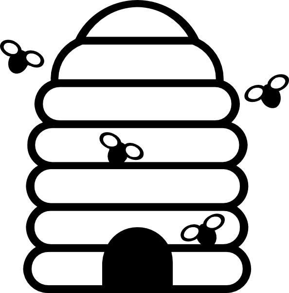 Free Beehive Clipart Image.