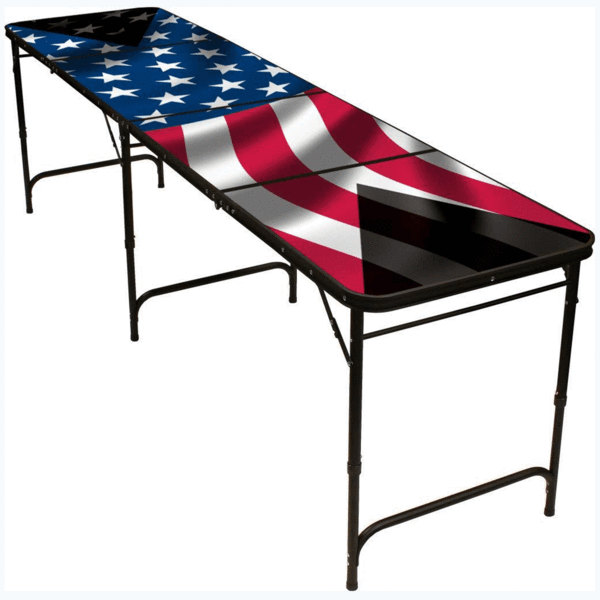 USA Flag 8' Beer Pong Table.