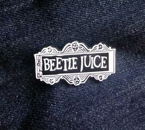Details about Beetlejuice Logo Tim Burton Pin badge brooch metal enamel  retro goth US SELLER.