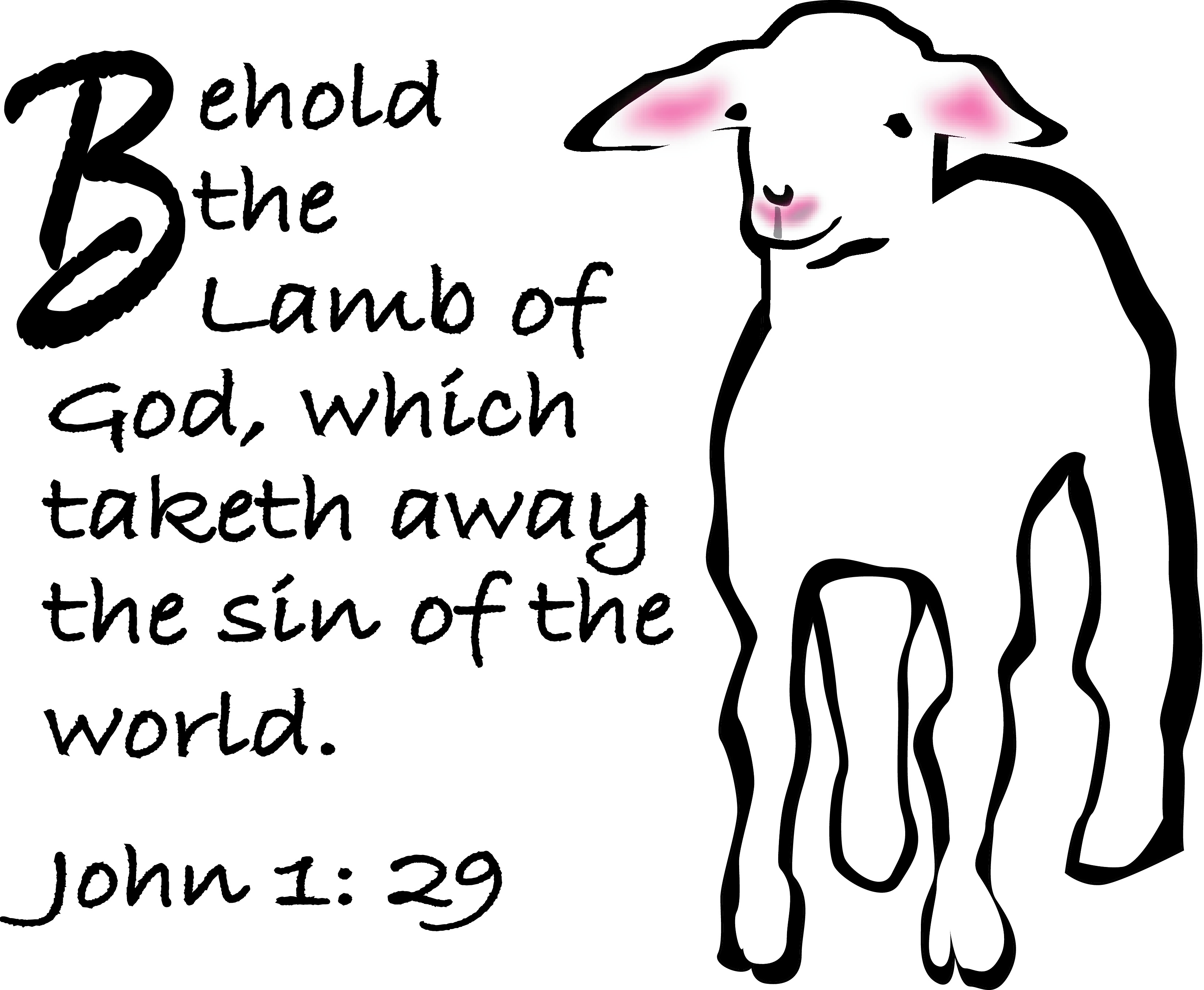 Behold the lamb of god clipart.
