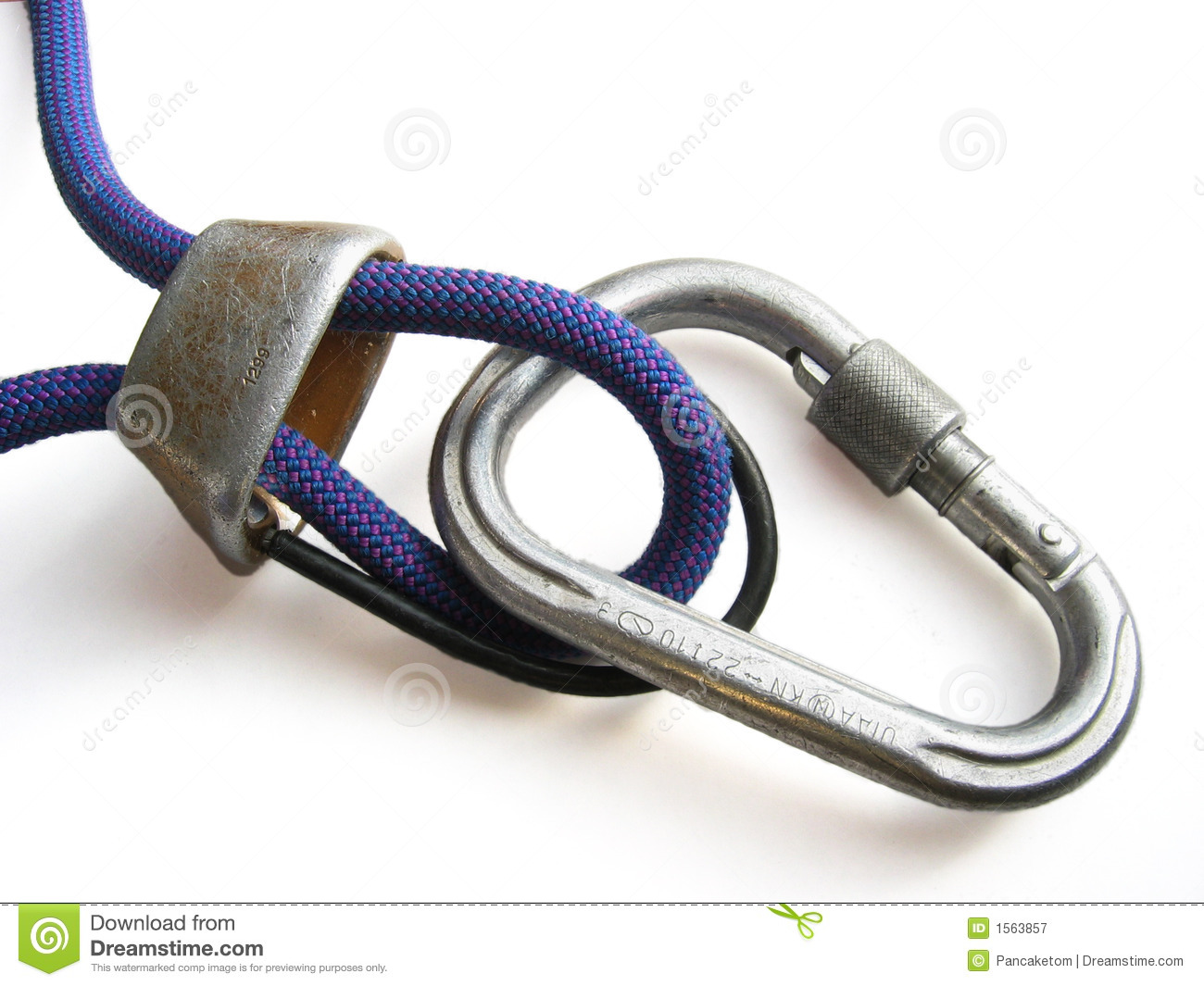 Belay Device Royalty Free Stock Photography.