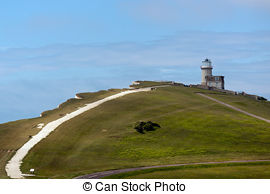 Stock Photographs of Belle Tout Lighthouse at Beachy Head near.
