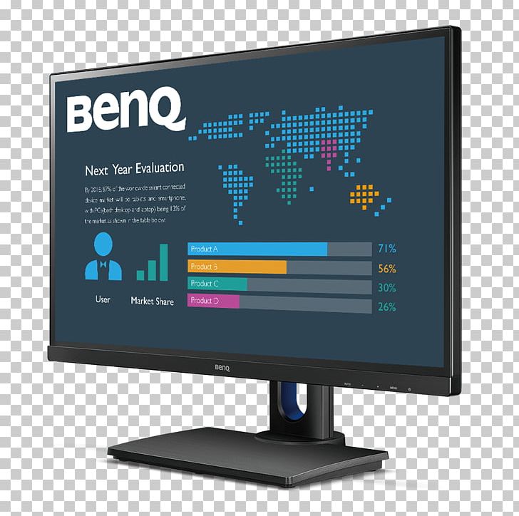 Computer Monitors BenQ LED Monitor IPS Panel 1080p PNG.