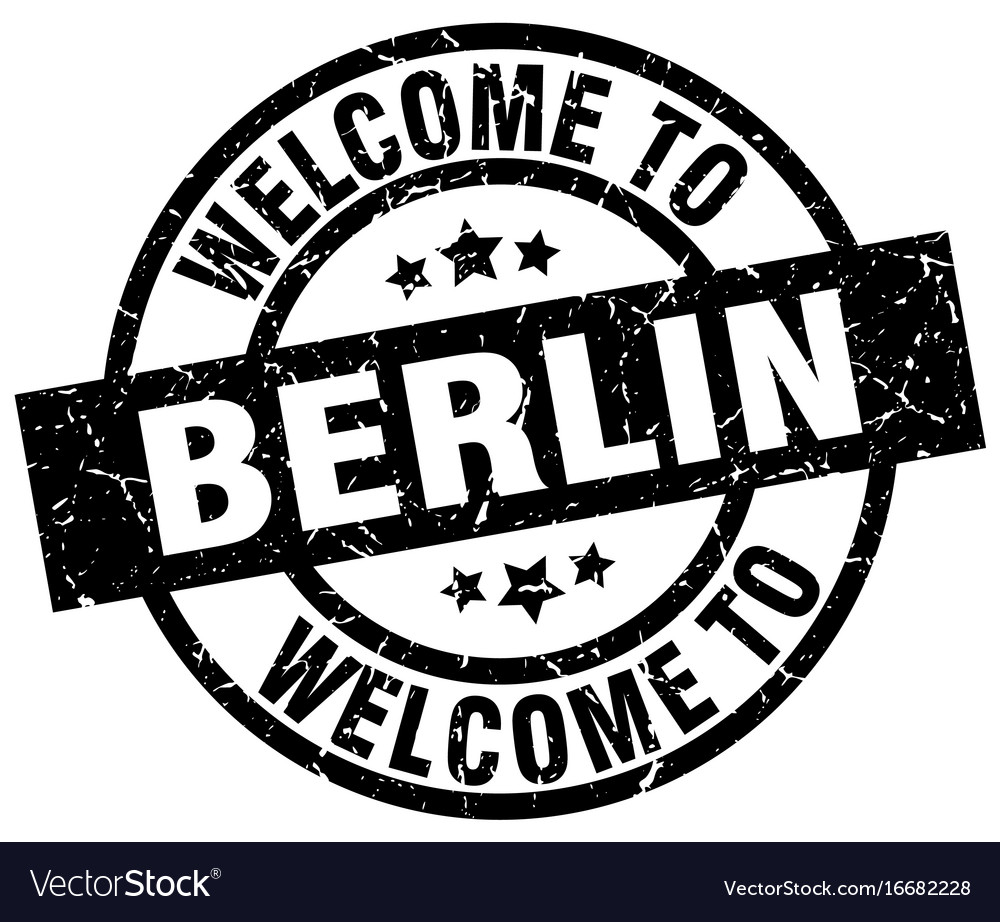 Welcome to berlin black stamp.