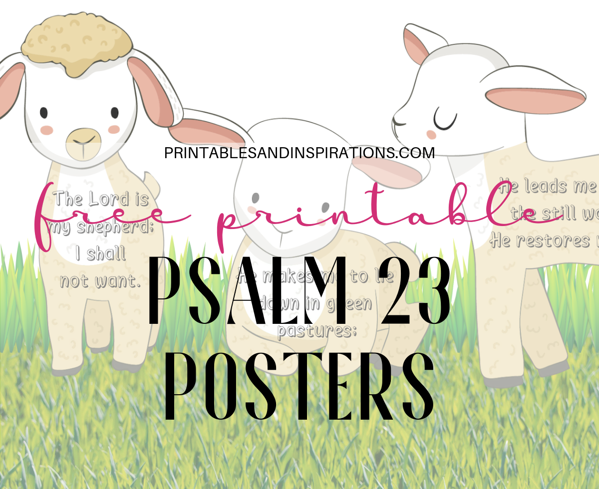 Free Printable Psalm 23 Poster / Banner.