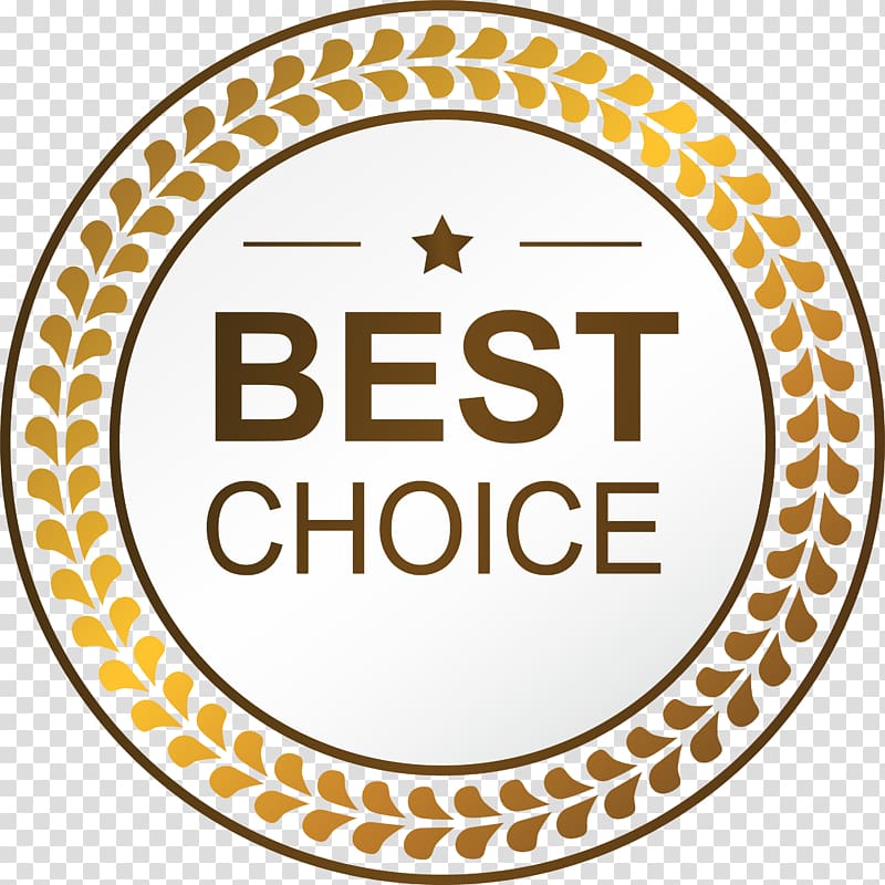 Best Choice logo, Golden rice ear circle transparent.