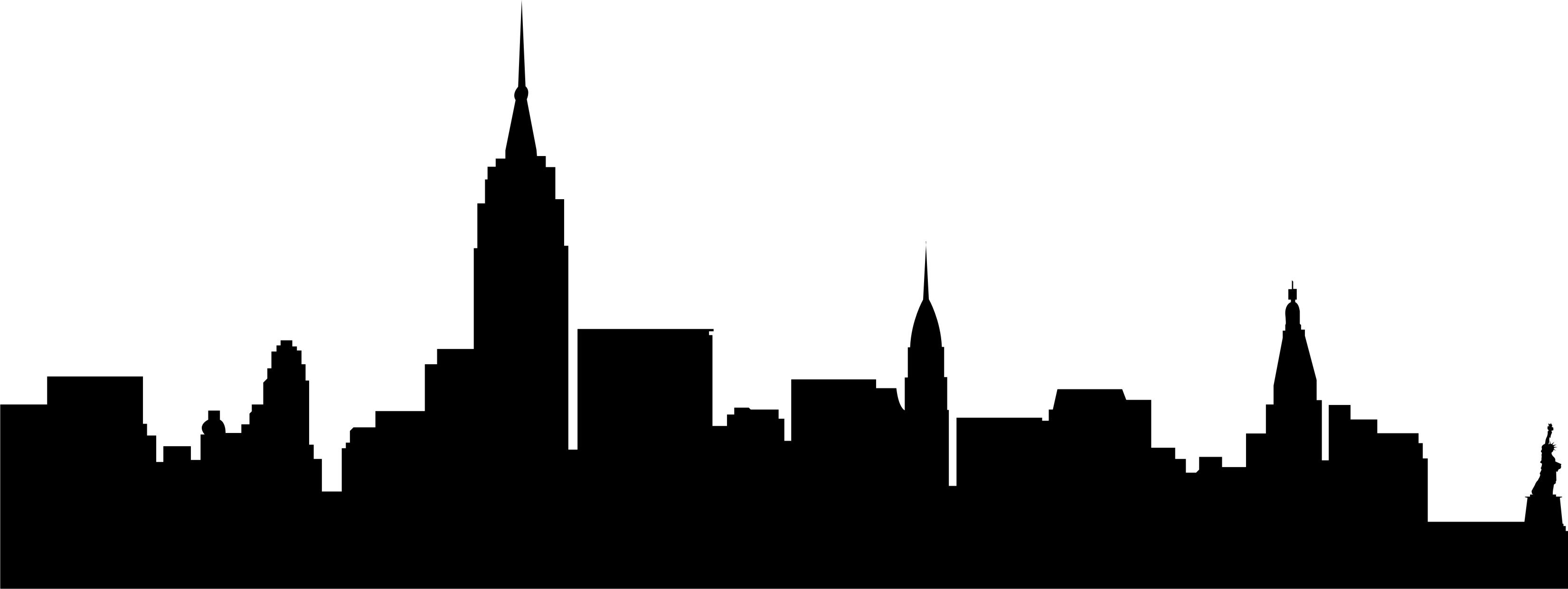 New york city skyline silhouette clip art.