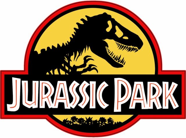 Jurassic Park Decal Vinyl Wall Logo Jeep Safari Dinosaur Park 4 Stickers.