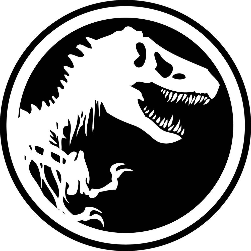 Details about Jurassic Park White Vinyl Sticker Decal T.