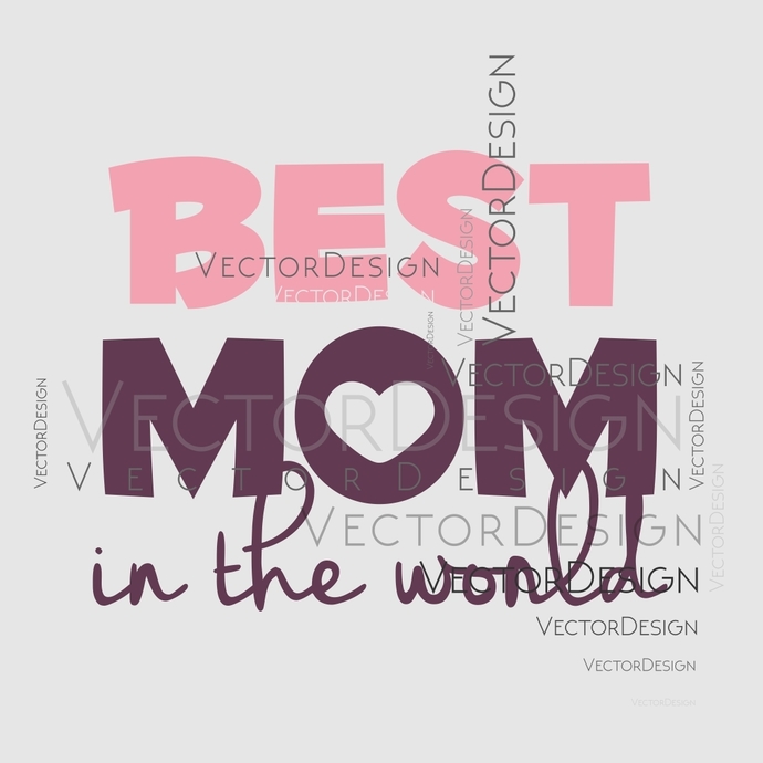 Best Mom in the world Graphics SVG Dxf EPS Png Cdr Ai Pdf Vector Art  Clipart instant download Digital Cut Print File.