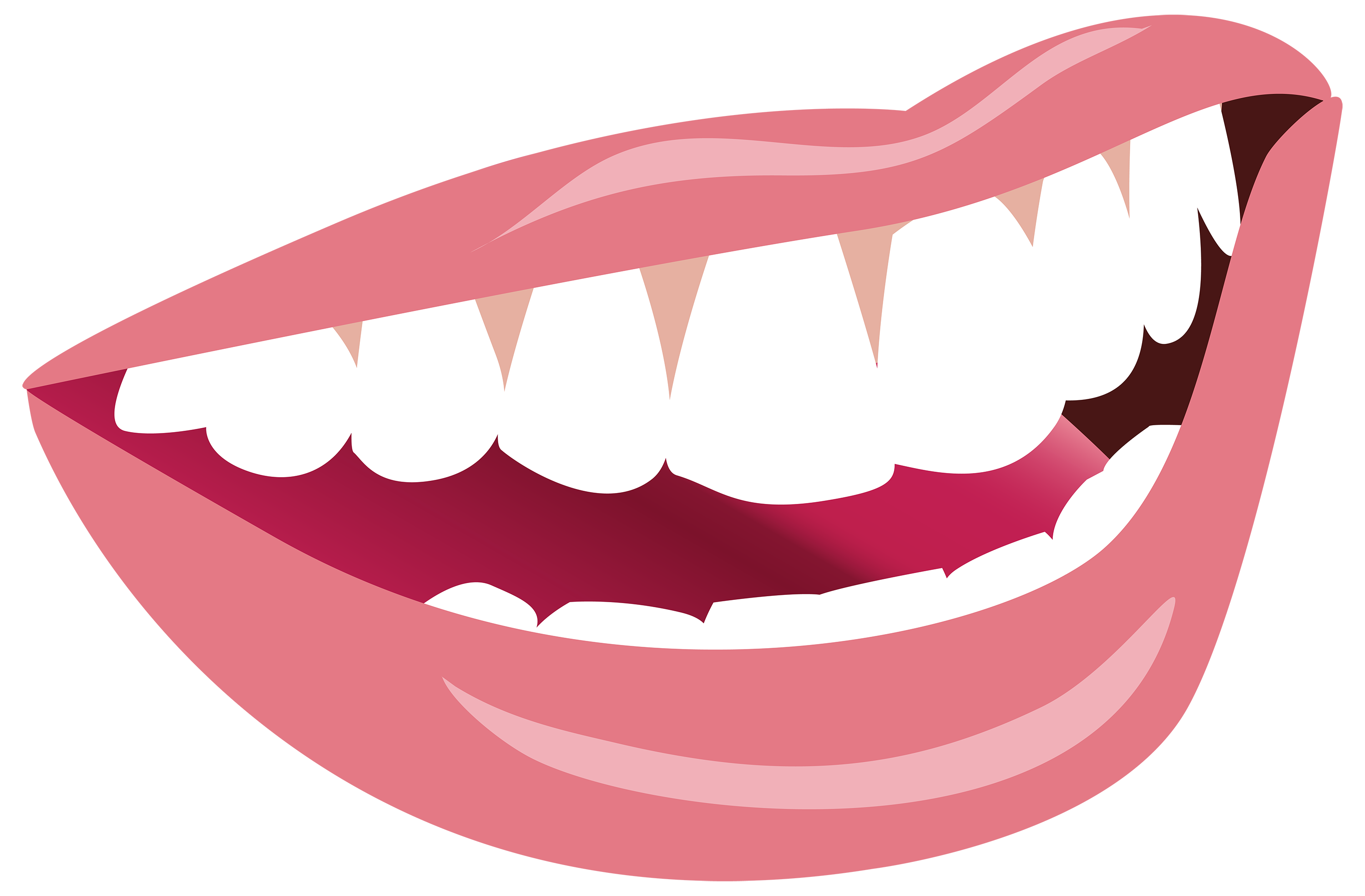 Smiling Mouth PNG Clipart Image.