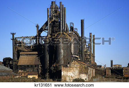 Stock Photography of Former Bethlehem Steel Plant kr131651.