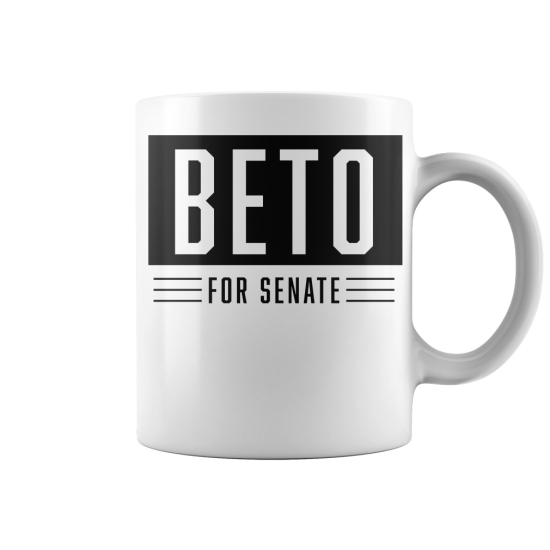 Beto For Senate Logo Coffee Mug (white).