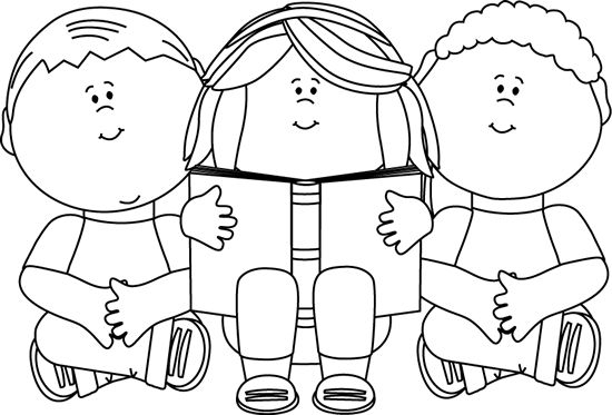 Preschool Children Clipart Black And White.