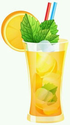 Summer Orange Cocktail PNG Clipart.