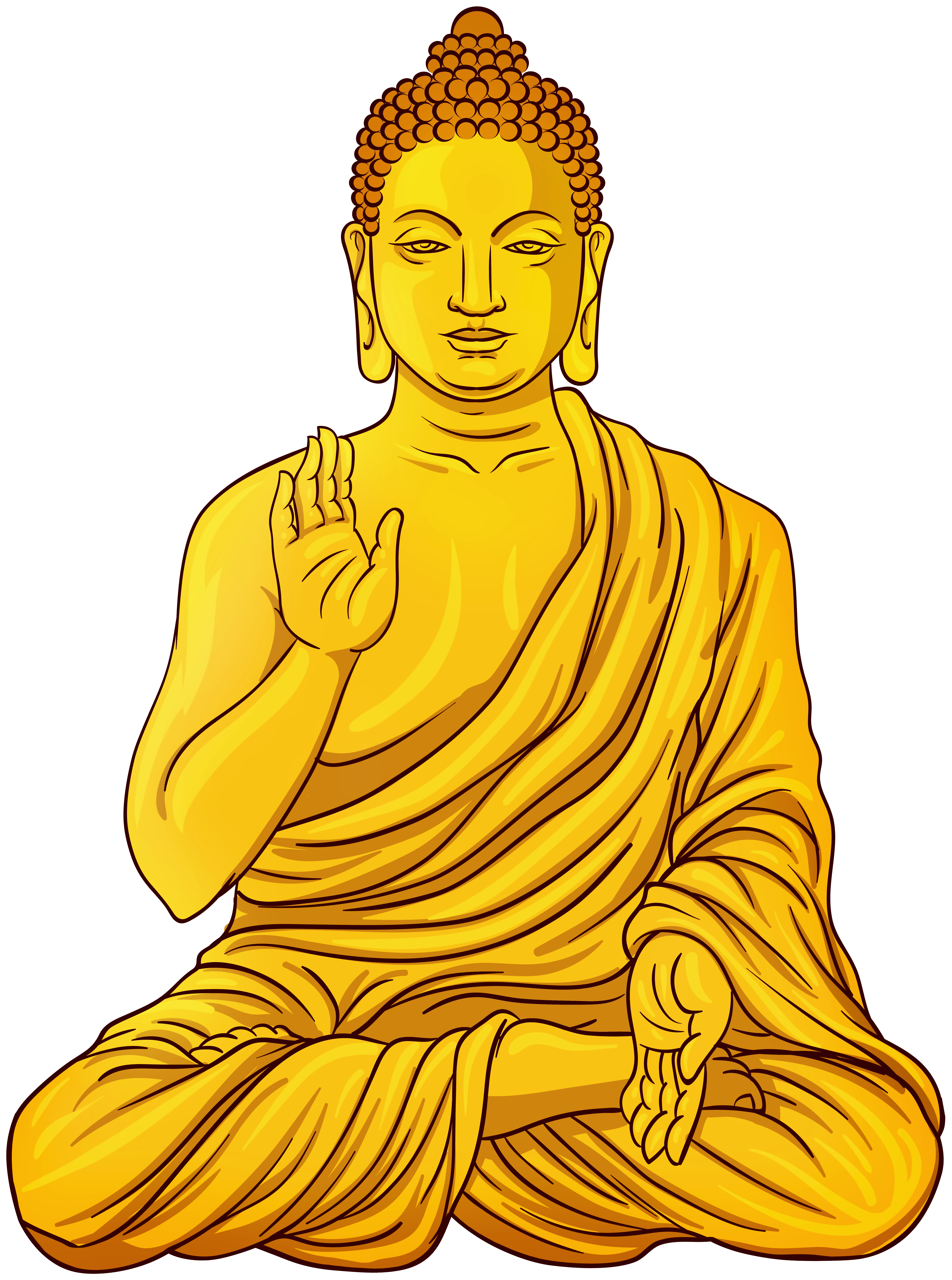 Gold Buddha Statue PNG Clip Art.