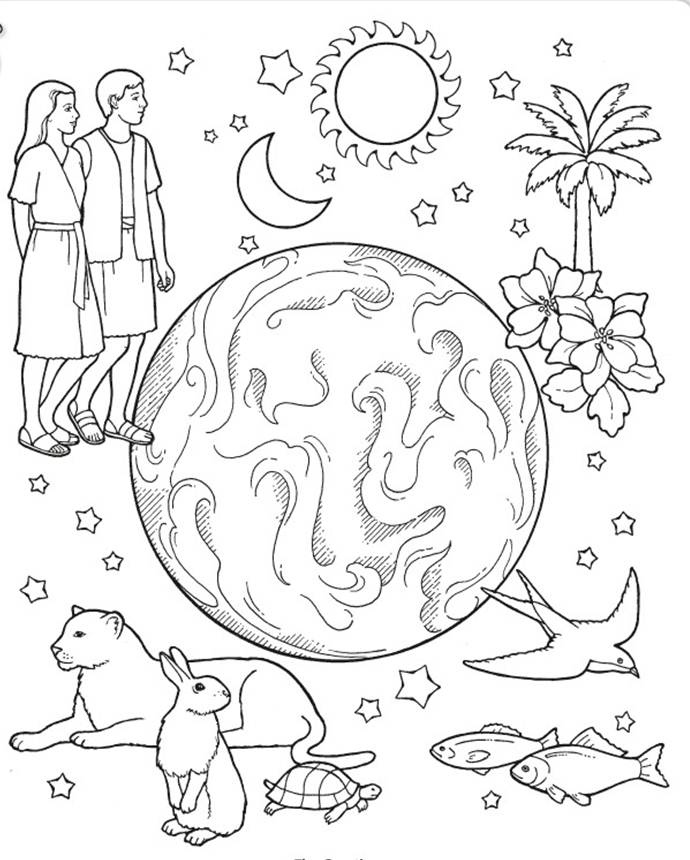 Bible Verse Genesis 1 Coloring Pages.