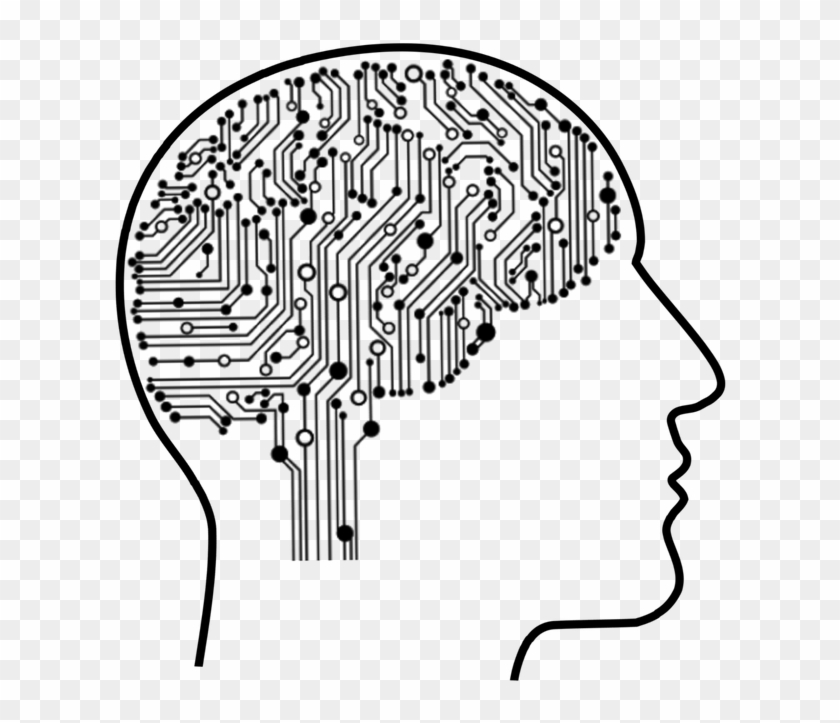 Machine Learning Brain Mind Idea Silhouette.
