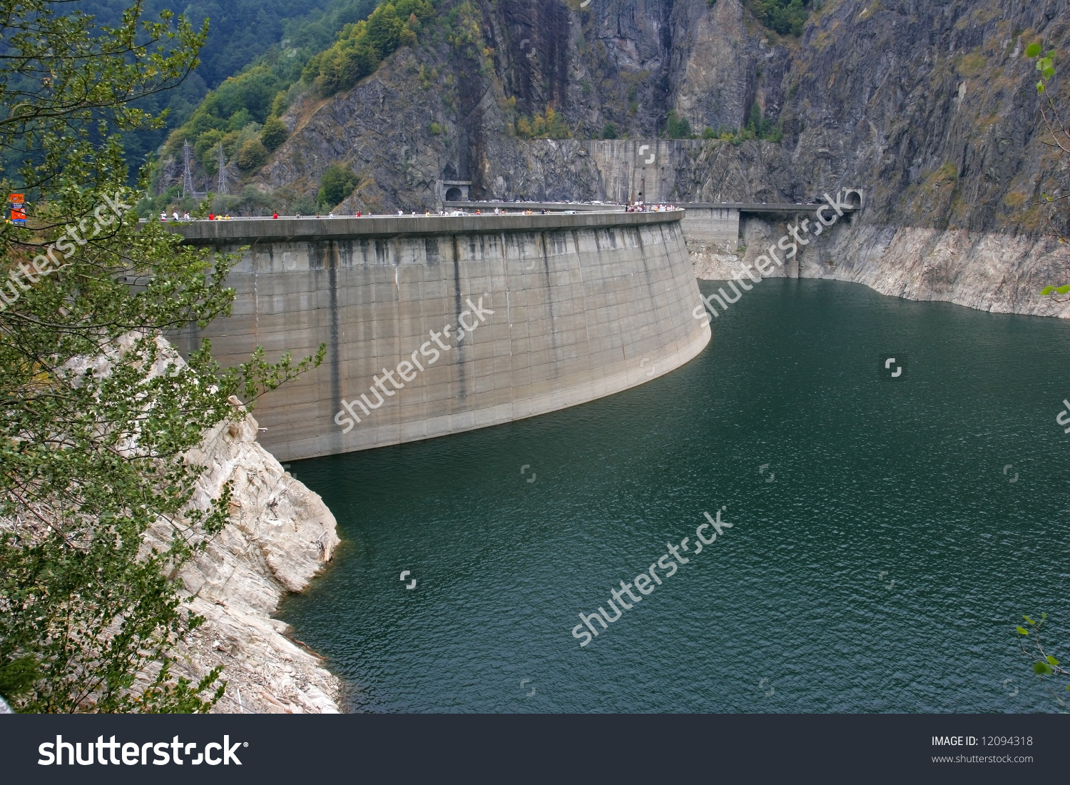 Bicaz Dam Holding Artificial Lake Romania Stock Photo 12094318.