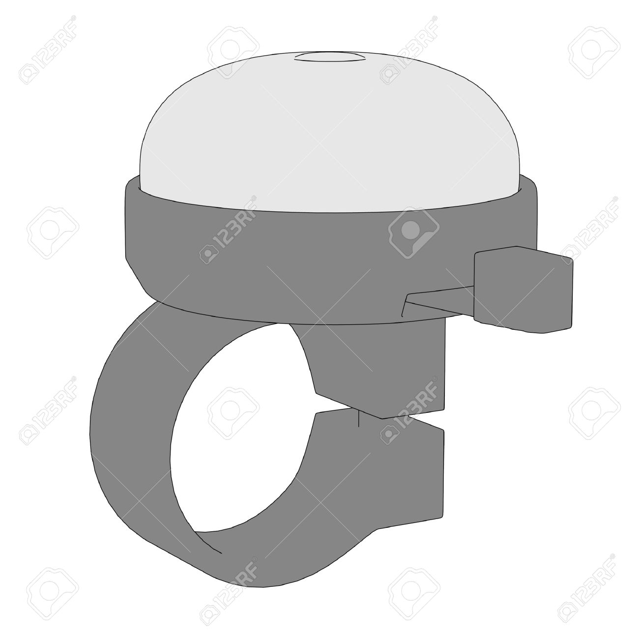 Cartoon Image Of Bicycle Bell Stock Photo, Picture And Royalty.