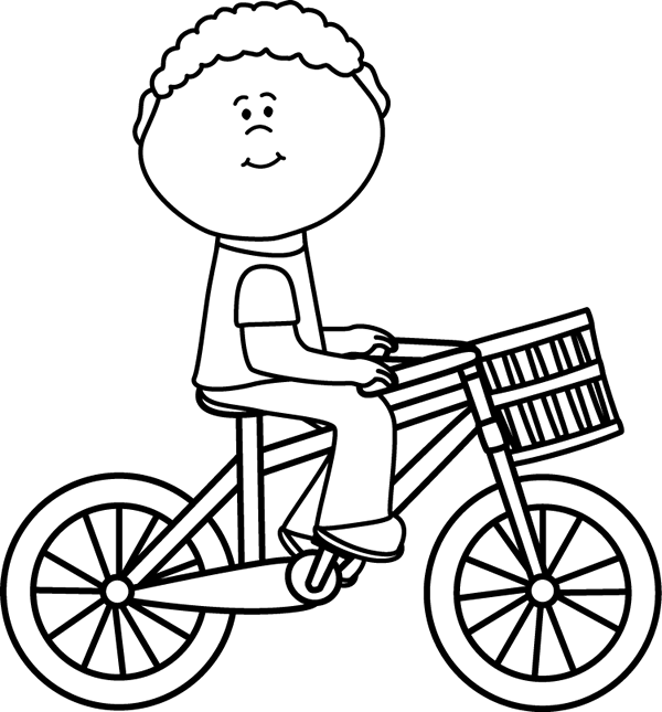 Ride a bicycle clipart black and white » Clipart Portal.
