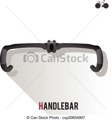 Clip Art Vector of Mountain bike handlebar.