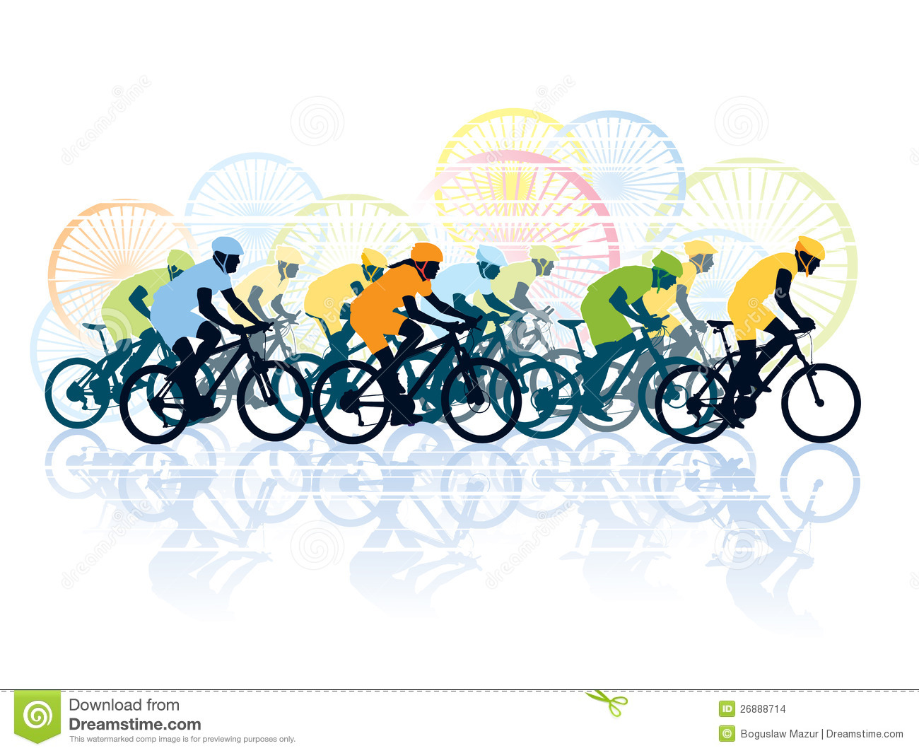 bike tour clipart