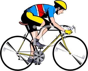 Bicycle riding clipart.