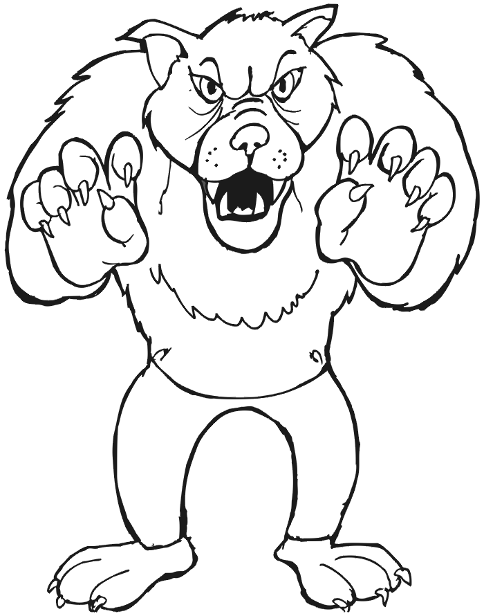 Free Big Bad Wolf Coloring Page, Download Free Clip Art.