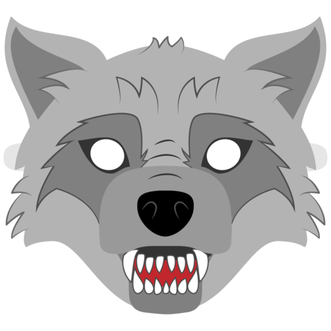 Big Bad Wolf Mask Template.