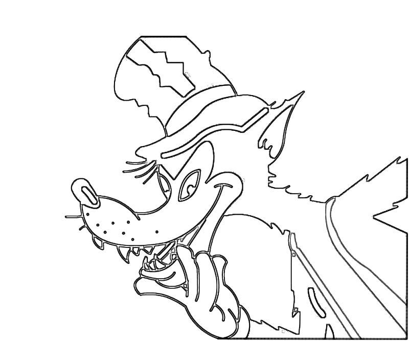 big bad wolf face coloring pages.