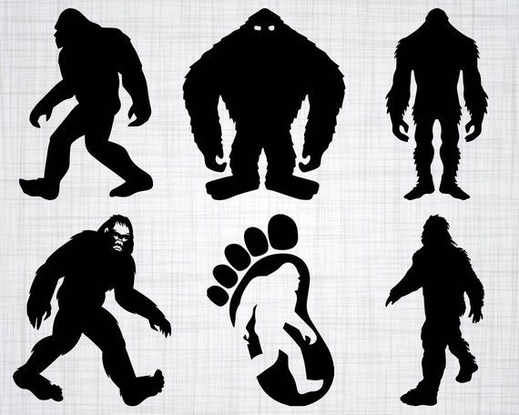 Bigfoot SVG Bundle, Sasquatch SVG, Bigfoot Clipart, Bigfoot Cut.