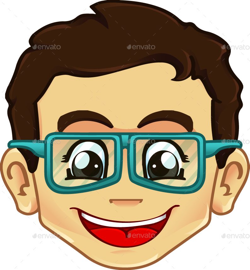 Clipart Boy With Glasses.