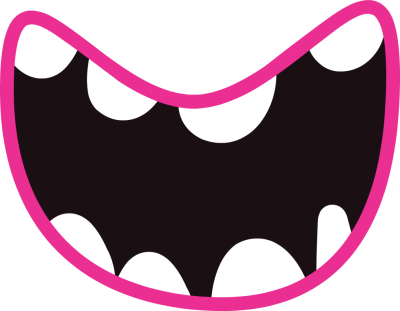 Big open mouth monster clipart.