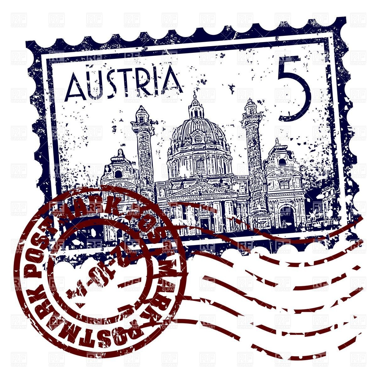 Postage stamp with postmark.