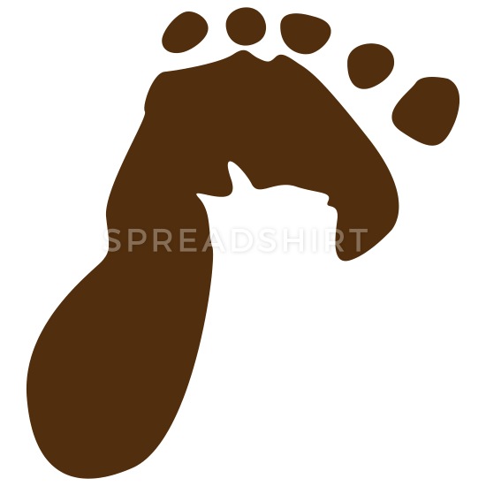 Bigfoot Footprint 1c Men's T.