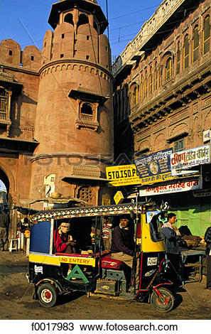 Stock Photo of India, Rajasthan, Bikaner old city f0017983.
