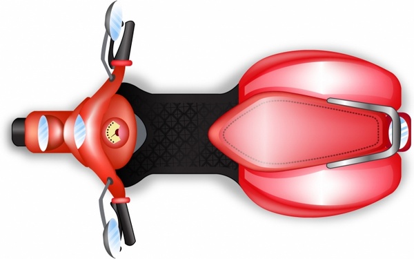 Scooter top view ai, eps file.