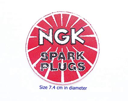 NGK Spark Plugs Car Moto Gp Motorcorss Racing Biker Logo Motorcycle Boots  Helmets Patch Sew Iron on Jacket Cap Vest Badge Sign.