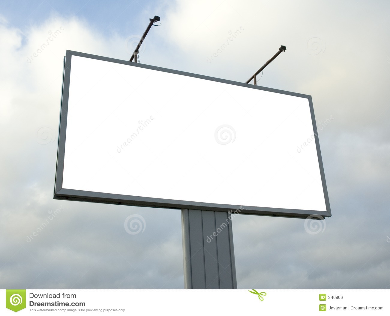 Blank billboard stock photo. Image of lamps, display, announcement.