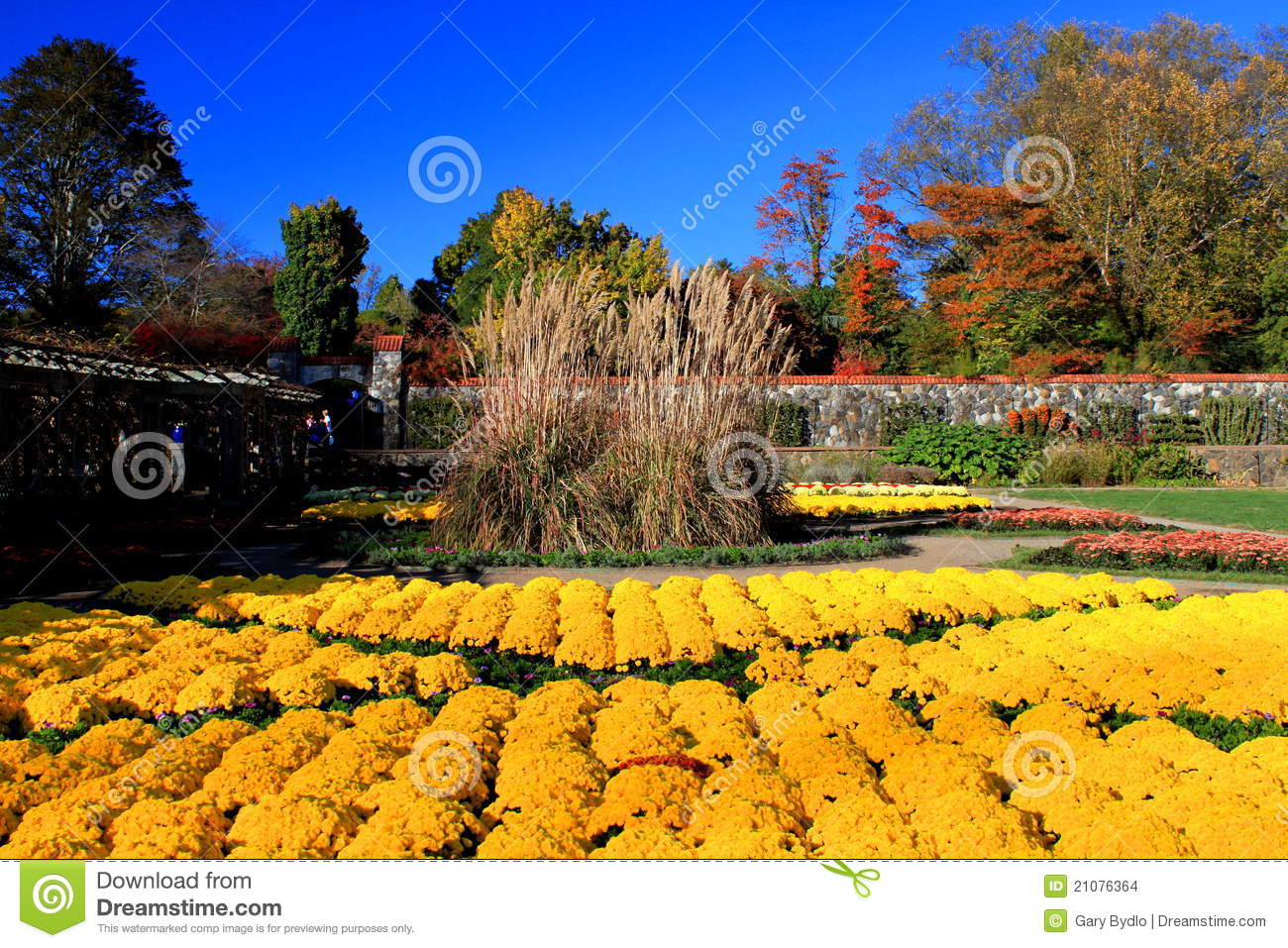 Biltmore Estate Flower Garden Stock Images.