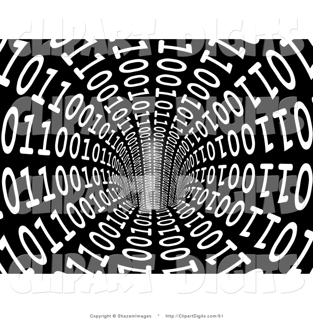 Binary numbers clipart.