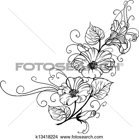 Clipart of Bindweed flower k13418224.