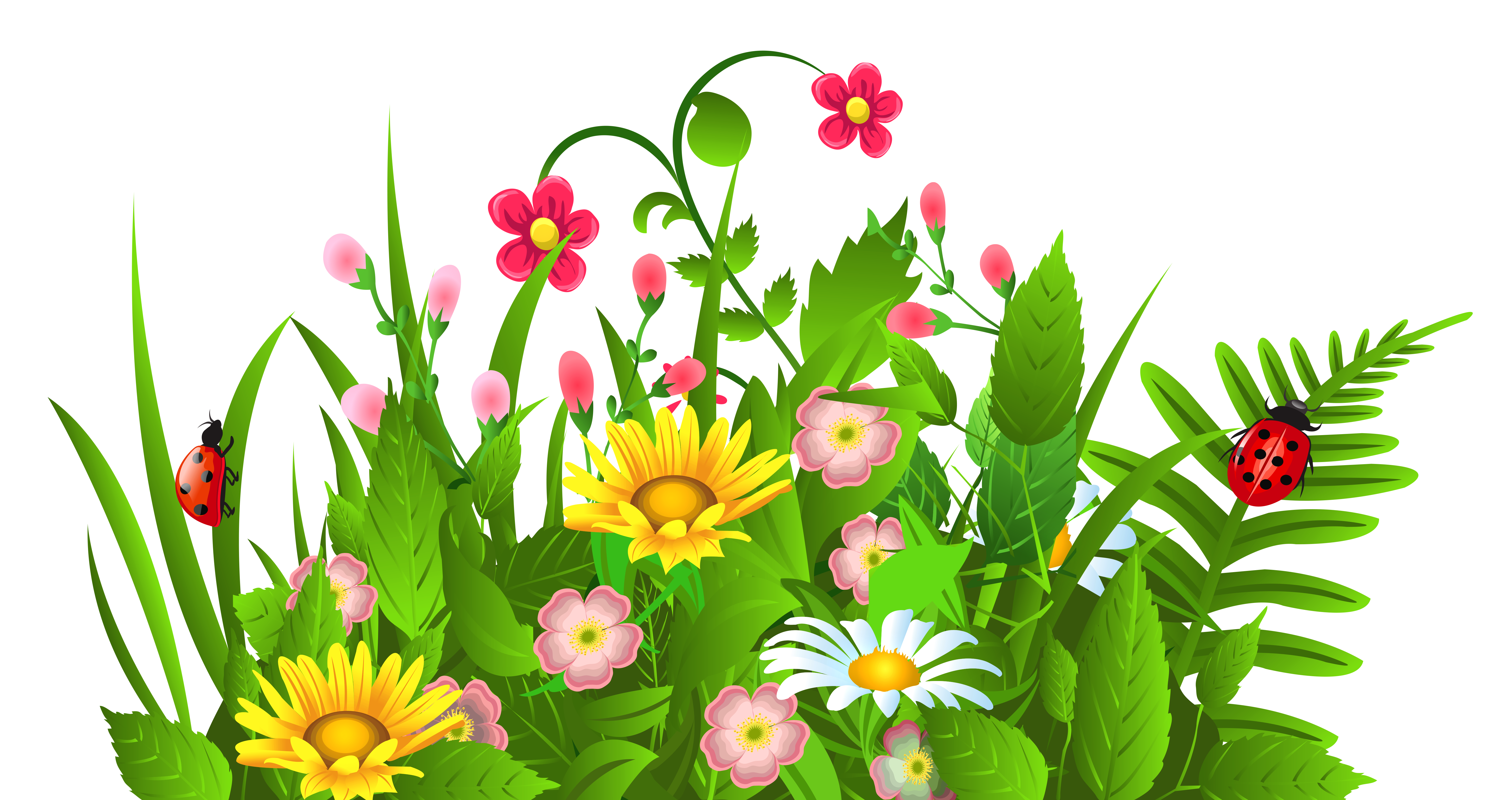 Spring Flowers Clip Art.