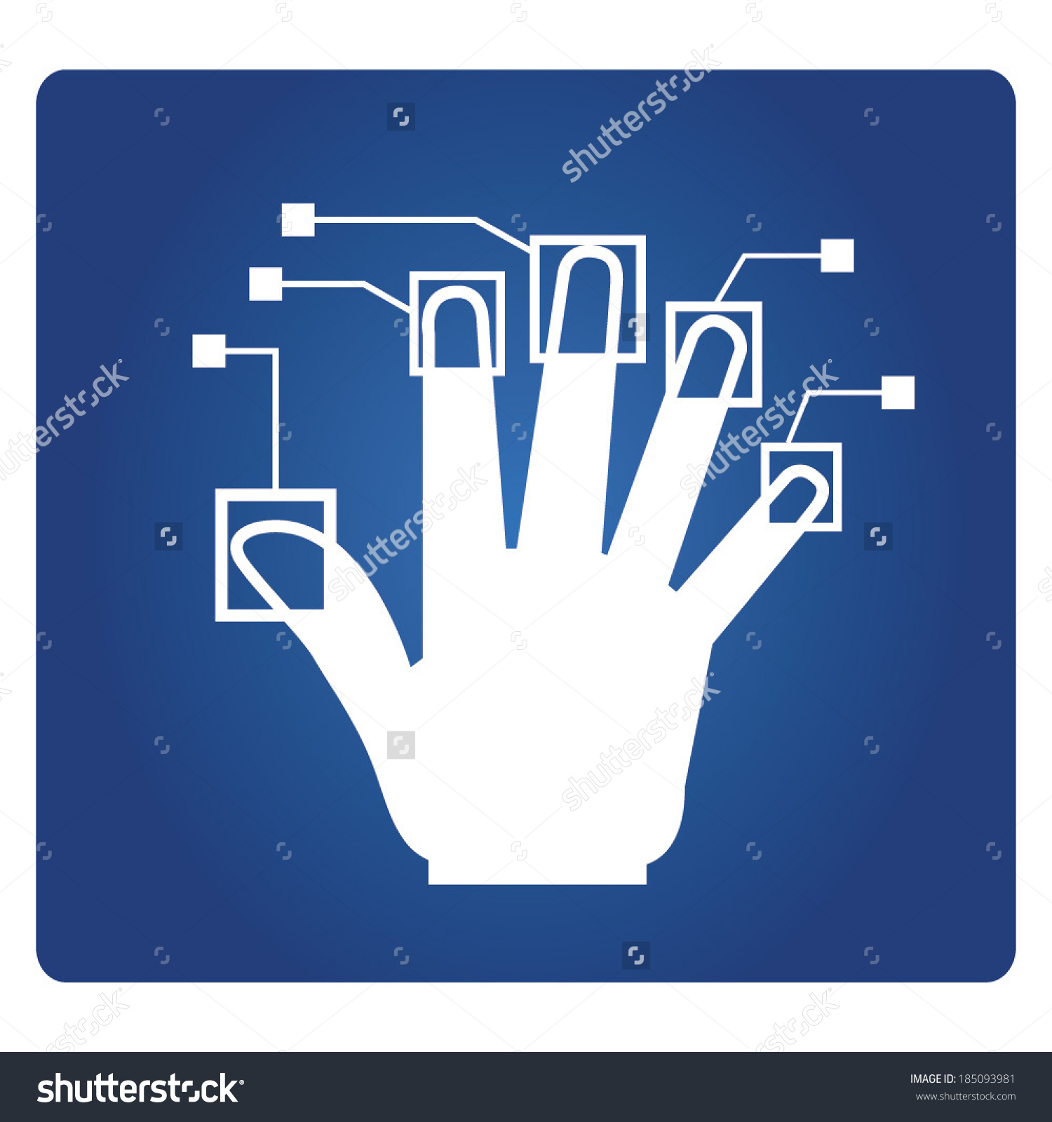 Biometric Symbol Stock Vector Illustration 185093981 : Shutterstock.