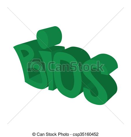 Clipart Vector of BIOS servise icon,cartoon style.