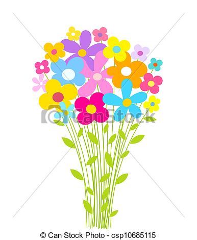 Cute flower bouquet clipart free.